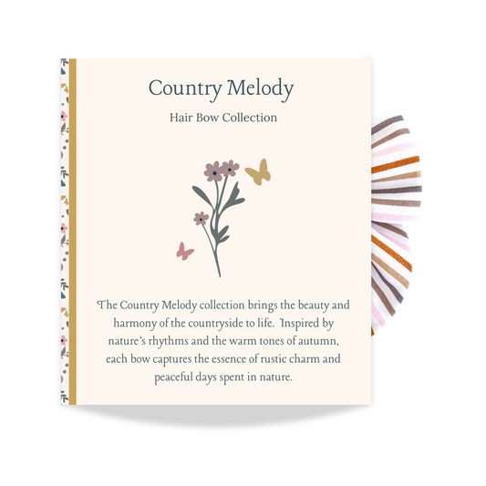 Autumn Breeze Stripes Missy Hair Bow
