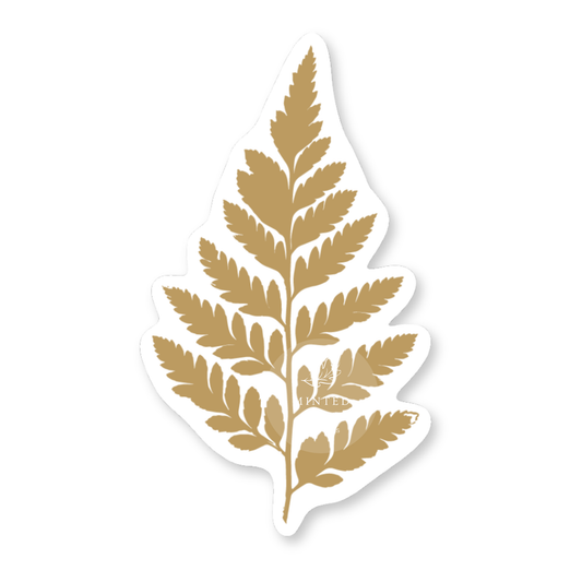 Golden Fern Vinyl Sticker